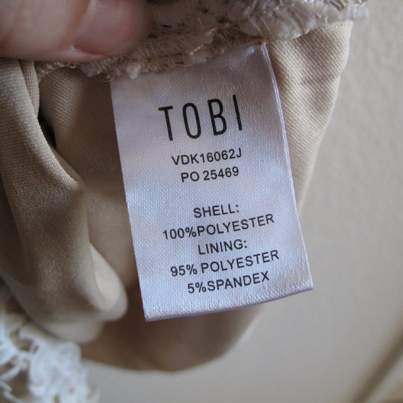 TOBI Nude White Lace Skater Dress - Picture 9 of 15